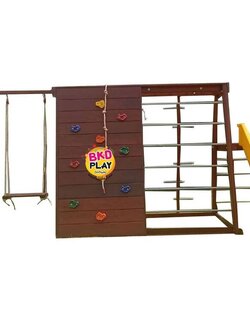เครื่องเล่นสนามไม้ ชุด Z ปีนป่ายเชือก ชิงช้า ,ปีนหน้าผา ปีนป่ายไม้ เครื่องเล่นสนามกลางแจ้ง-ในร่มของเล่นสนาม wood playground