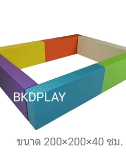 ส่งฟรี บ่อบอลสี่เหลี่ยม 4 ตร.ม. บ่อบอลหุ้มหนัง คอกกั้นเด็ก หนังpvc นุ่มนิ่ม ,รับทำบ้านบอลในห้าง Kid ZoneK