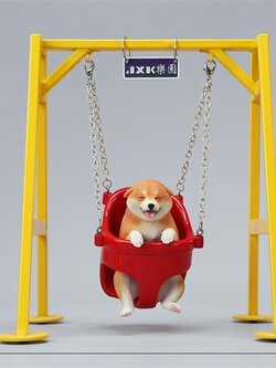 [สั่งจอง]JXK 1/6 : Shiba Inu Figurine on The Swing