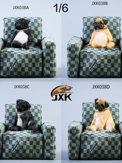 [สั่งจอง]JXK 1/6 JXK038A/B/C/D : Pug With Sofa Set