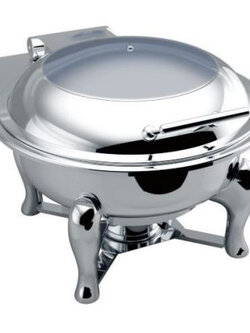 อ่างอุ่นอาหารแบบกลม ฝากระจกใส