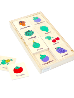 จับคู่ภาพผัก-ผลไม้, ภาษาอังกฤษ ของเล่นไม้, ของเล่นเสริมพัฒนาการ, ของเล่นเด็ก, สื่อการสอนเด็ก