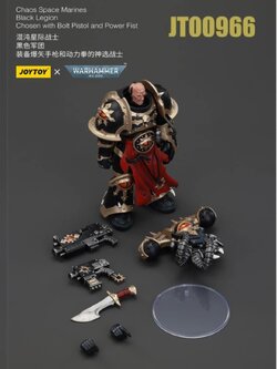 [พร้อมส่ง] Joy toy 1/18 : Chaos Space Marines Black Legion Chosen- JT00966 : with Bolt Pistol and Power Fist
