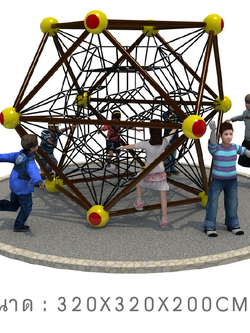 ปีนป่ายตาข่ายอะตอม ปีนป่ายเชือกสลิงเหล็กแมงมุม, ของเล่นสนาม, ปีนป่ายเด็กเล่น เครื่องเล่นสนาม outdoorplayground