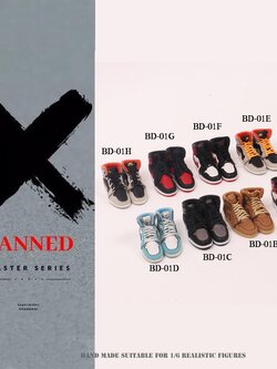 [สั่งจอง] Banned 1/6 Handmade Realistic Sneakers
