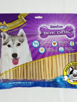 BOK DOK สติ๊กนิ่มรวมรส เนื้อ ไก่ ตับ นม ถุงใหญ่ Big Size 1kg