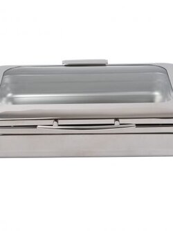 อ่างอุ่นอาหารแบบเหลี่ยม ฝากระจกใส สำหรับเตา Induction