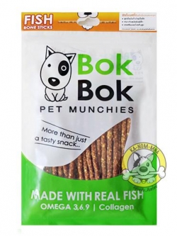 Shark Bone Stick สติ๊กเนื้อปลาฉลามมผสมกระดูกปลาป่น ชนิดนิ่ม ยี่ห้อ Bok Bok