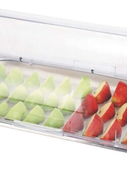 ถาดสแตนเลสใส่อาหารพร้อมฝาครอบสไลด์