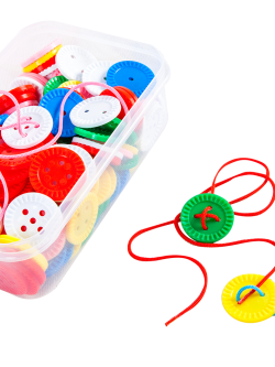 ชุดร้อยกระดุมเล็ก , ของเล่นเสริมพัฒนาการ, ของเล่นเด็กอนุบาล, สื่อการสอนเด็กอนุบาล