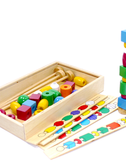 แท่งไม้ร้อยลูกปัด , ของเล่นไม้, ของเล่นเสริมพัฒนาการ, สื่อการสอนเด็กอนุบาล ผลิตในไทย ปลอดภัยต่อเด็ก มีมาตรฐาน มอก. ตามที่ สพฐ. กำหนด