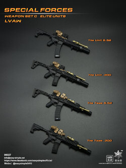[สั่งจอง] Easy & Simple 06027 1/6 : Special Forces Weapon Set C Elite Units LVAW
