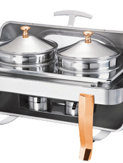 หม้อซุปคู่แบบเหลี่ยม