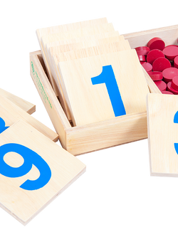 แผ่นไม้ตัวเลข 1-10 พร้อมแผ่นจำนวนนับ, ของเล่นไม้, ของเล่นเสริมพัฒนาการ, ของเล่นเด็ก, สื่อการสอนมอนเตสซอรี่ ,montessori, สื่อการสอนประถม