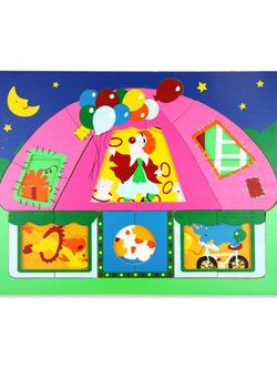 จิ๊กซอว์ตัวต่อชุดโรงละครสัตว์,ของเล่น,โรงละครสัตว,ของเล่นไม้,จิ๊กซอว์,ของเล่นเสริมทักษะการเรียนรู้, ของเล่นเสริมพัฒนาการเด็กอนุบาล, สื่อการสอนปฐมวัย, พร้อมส่ง