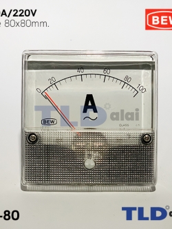 พาแนลมิเตอร์ แบบเข็ม ขนาด 100A ขนาด 80x80 mm. รุ่น BP-80 พร้อมอุปกรณ์ยึด Panel Meter ตัววัดความถี่ไฟฟ้า (Analog Frequency Panel Meter)