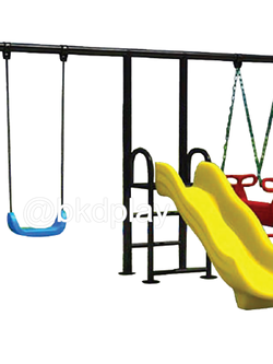 ชิงช้าผสม+สไลเดอร์ เครื่อเล่นสนามเหล็ก ,ชิงช้า,สไลเดอร์, เครื่องเล่นสนามกลางแจ้ง ของเล่นเด็ก,เครื่องเล่นโรงเรียน,งานสั่งผลิต 10-20 วัน ขนาด 150 x 340 x 200 ซม.