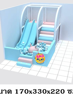 บ้านบอลเด็ก ชุดแสนสนุกสีพาสเทล บ่อบอลพร้อมสไลเดอร์และของเล่นมากมาย นุ่มนิ่ม softplay สวนสนุก เครื่องเล่นสนามในร่ม indoorplayground รับสั่งทำบ้านบอลตามธีมสีและขนาดตามพื้นที่ได้ pre order 30-45 วัน