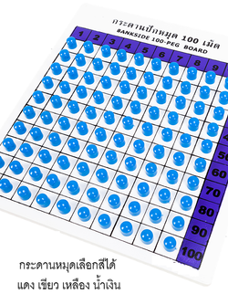 กระดานปักหมุด 100 เม็ด - นับเลข,ของเล่นเสริมพัฒนาการ, ของเล่นเด็กอนุบาล, สื่อการสอนเด็กอนุบาล