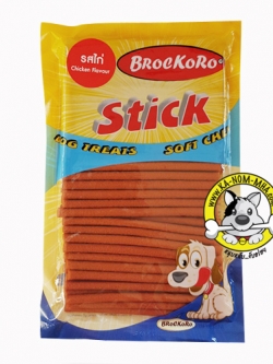 Brockoro สติ๊ก ไก่เส้นนิ่ม รสไก่ แพค 500 กรัม