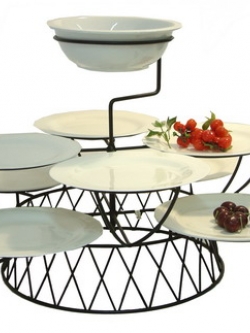 ชั้นโชว์อาหารแบบต่างระดับ