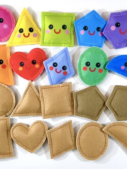 ถุงถั่วจับคู่รูปทรง ของเล่นเสริมพัฒนาการ ,ของเล่นเสริมทักษะ,ของเล่นเด็ก, สื่อการสอนอนุบาล