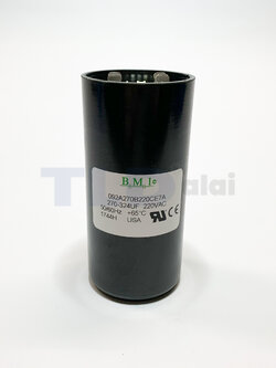 คาปาซิเตอร์สตาร์ท 270-324uf 220v ใช้กับ ปั๊มน้ำบาดาล, ปั๊มซัมเมอร์ส(ซัมเมิส), Franklin , คาปาซิเตอร์, START CAPACITOR ยี่ห้อ BMI