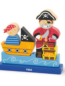 ชุดบล็อกไม้แม่เหล็กโจรสลัด , ของเล่นไม้, ของเล่นเสริมพัฒนาการ, ของเล่นเด็กอนุบาล, สื่อการสอนเด็กอนุบาล
