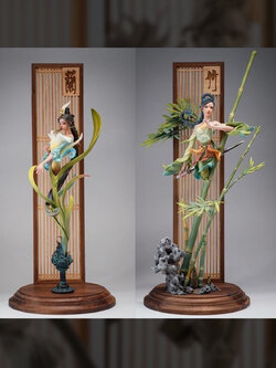 [สั่งจอง]Yuan Xing Liang : Chinese Ladies Plum, Orchid, Bamboo , Chrysanthemum (Painted Version)