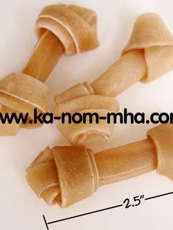 กระดูกผูกจิ๋ว สีธรรมชาติ ขนาด 2.5 นิ้ว 1kg