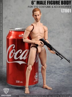 [สั่งจอง]Crazy Figure LT001 1/12 The head carves the multi joint movable male body