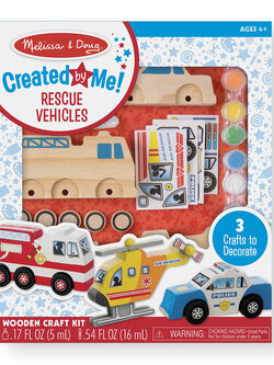 ชุดตกแต่งรถกู้ชีพ ส่งเสริมความคิดริเริ่มสร้างสรรค์ จินตนาการ ทักษะการประดิษฐ์ DIY Set - Rescue Vehicles Set Melissa&Doug, ของเล่นเสริมพัฒนาการ, ของเล่น