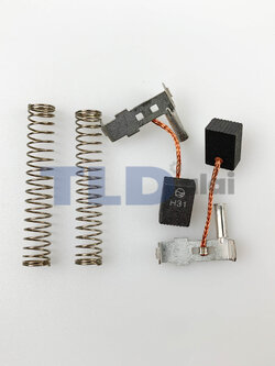 แปรงถ่าน (N) สำหรับ เลื่อยวงเดือน Bosch บอช รุ่น GKS7 1/4" และ GKS6 1/2" #B-141 (B141) ขนาดกว้าง 9.5x6.5x13.5 mm.