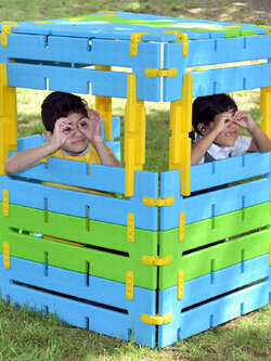 บล็อกยักษ์สร้างฐานผจญภัยแสนสนุก ตัวต่อใหญ่พลาสติกหนา เลโก้ยักษ์ ตัวต่อยักษ์ เล่นกลางแจ้งได้ ของเล่นเสริมพัฒนาการเด็กอนุบาล สื่อการสอน พร้อมส่งในไทย