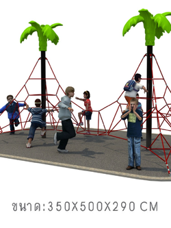 ปีนป่าย ใยแมงมุม 2 โดมพร้อมต้นไม้ , อุโมงค์เด็กเล่น, อุโมงค์เด็ก, อุโมงค์ ของเล่น, ของเล่นสนาม, สั่ง 30-45 วัน