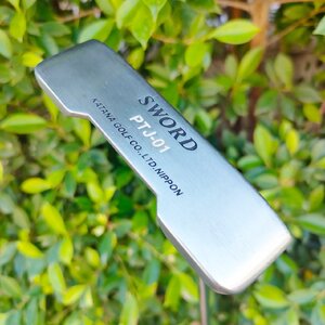 PUTTER SWORD PTJ-01 ความยาว 34 นิ้ว สุดยอดพัตเตอร์พรีเมี่ยมญี่ปุ่น น้ำหนักดีมากๆ หน้า MILLED เกาะไลน์ขั้นเทพ ไม้กอล์ฟมือสอง ของแท้ BY NakaraLuxurious