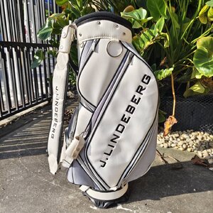 ** ไม่มี COVER ** ถุงกอล์ฟ J.LINDEBERG ถุง TOUR ใบใหญ่ มือสองสภาพพร้อมใช้ ** ไม่มี COVER **