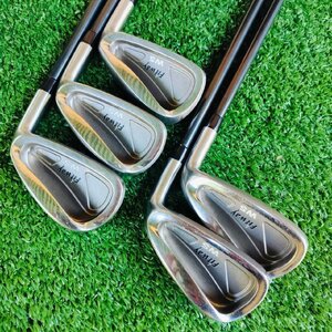 *** ไม่มีเหล็ก 9 *** ชุดเหล็ก FITWAY WS มีเหล็ก 5 6 7 8 และ PW เหล็ก Cavity ตีง่ายๆ ก้านกราไฟต์เบาตีสบาย FLEX SR ตีโดนลูกง่าย ขนาดใบกำลังดี ไม้กอล์ฟพรีเมี่ยมมือสอง ของแท้ By NakaraLuxurious