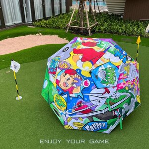 ร่มกอล์ฟ 2 ชั้น LEBORN UM - GALAXY ร่มกัน UV กดเปิดอัตโนมัติ ขนาดใหญ่มาก 75 นิ้ว น้ำหนักเบามากค่ะ!!!