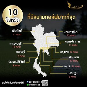 📣Golf tips By Nakara Luxurious 🏌10 จังหวัดที่มีสนามกอล์ฟมากที่สุด🏌