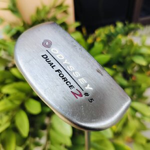 *** ก้านสั่น 32.5 นิ้ว *** PUTTER ODYSSEY DUAL FORCE 2 เบอร์ 5 เป็นทรงมอลเล็ต ชดเชยสูงพัตต์ง่าย หน้าดำ ทั้งนุ่มและเกาะไลน์ดีมาก สภาพสวยเดิม ไม้กอล์ฟพรีเมี่ยมมือสอง ของแท้ By NakaraLuxurious
