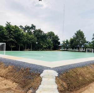 งานสร้างสนามฟุตซอล อบต.หนองบัว จ.มหาสารคาม