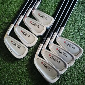 ชุดเหล็ก MAXFLI REVOLUTION มีเหล็ก 3 4 5 6 7 8 9 เเละ PW ก้านกราไฟต์ตัวเด็ดมากๆ หายากมาก ผลิตจาก TRUR TEMPER Ei70 FLEX S ไม้กอล์ฟพรีเมี่ยมมือสอง ของแท้ By NakaraLuxurious