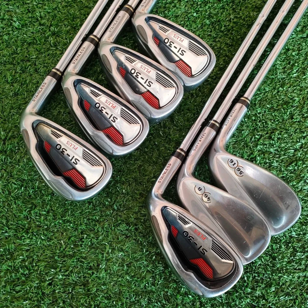 ชุดเหล็ก PROKENNEX SI-30 PLUS มีเหล็ก 5-9 เเละ PW SW เหล็ก CAVITY ใหญ่ตีง่ายมากๆ และ WEDGE ก็เป็นแบบ เบลด ไม่ต้องไปซื้อ WEDGE เพิ่มแล้วครับ ชุดเหล็ก PROKENNEX SI-30 PLUS มีเหล็ก 5-9 เเละ PW SW เหล็ก CAVITY ใหญ่ตีง่ายมากๆ และ WEDGE ก็เป็นแบบ เบลด ไม่ต้องไปซื้อ WEDGE เพิ่มแล้วครับ