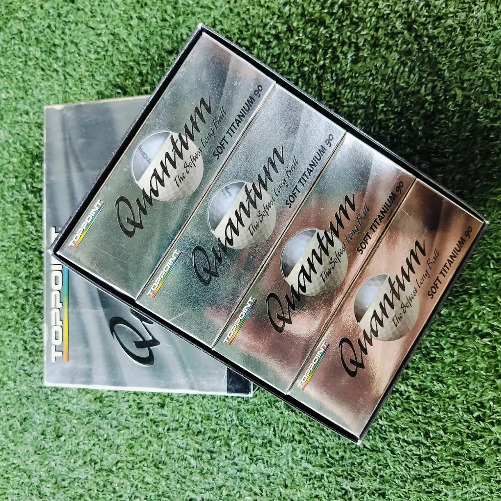 ลดล้างสต๊อค!!! ลูกกอล์ฟ TOPPOINT QUANTUM เป็นลูก SOFT TITANIUM เปลือก 90 ลูกพรีเมี่ยมของ TOPPOINT ลดล้างสต๊อค!!! ลูกกอล์ฟ TOPPOINT QUANTUM เป็นลูก SOFT TITANIUM เปลือก 90 ลูกพรีเมี่ยมของ TOPPOINT