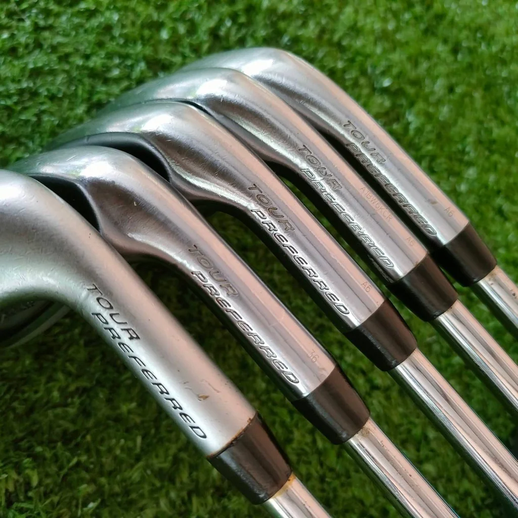 ชุดเหล็ก TAYLORMADE MC FORGED TOUR PREFERRED มีเหล็ก 6 - 9 เเละ PW ก้าน DYNAMIC GOLD FLEX R เป็นเหล็ก FORGED ของแบรนด์ Taylormade ไม้กอล์ฟมือสอง ของแท้ BY NakaraLuxurious ชุดเหล็ก TAYLORMADE MC FORGED TOUR PREFERRED มีเหล็ก 6 - 9 เเละ PW ก้าน DYNAMIC GOLD FLEX R เป็นเหล็ก FORGED ของแบรนด์ Taylormade ไม้กอล์ฟมือสอง ของแท้ BY NakaraLuxurious