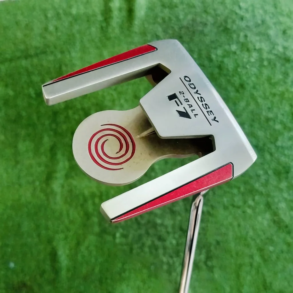 Odyssey White Hot XG 2-Ball F7 ความยาว 32 นิ้ว หน้าสัมผัสรุ่น XG จะมีลายเข้ามาเพิ่ม ทำให้ทั้งนุ่มมาก ไม้กอล์ฟพรีเมี่ยมมือสอง ของแท้ By NakaraLuxurious