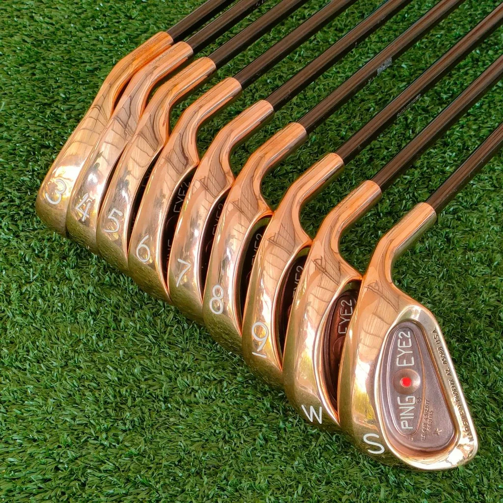 ชุดเหล็ก PING EYE2 PLUS จุดส้ม มีเหล็ก 3 - 9 เเละ PW SW ได้ 9 ชิ้น ก้าน ALDILA LOW TORQUE FLEX R ก้านกราไฟต์พรีเมี่ยม ไม้กอล์ฟมือสอง ของแท้ BY NakaraLuxurious