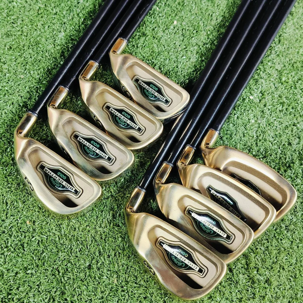 *** ขาดเหล็ก 7 *** ชุดเหล็ก Callaway BIGBERTHAR GOLD ผลิตจากวัสดุ Barium Copper Oxide เป็นวัสดุสุดพรีเมี่ยมหรูหราจัด หายากมาก ขัดเงาฟื้นฟูสภาพให้เรียบร้อย ใหม่เอี่ยม ไม้กอล์ฟพรีเมี่ยมมือสอง ของแท้ By NakaraLuxurious