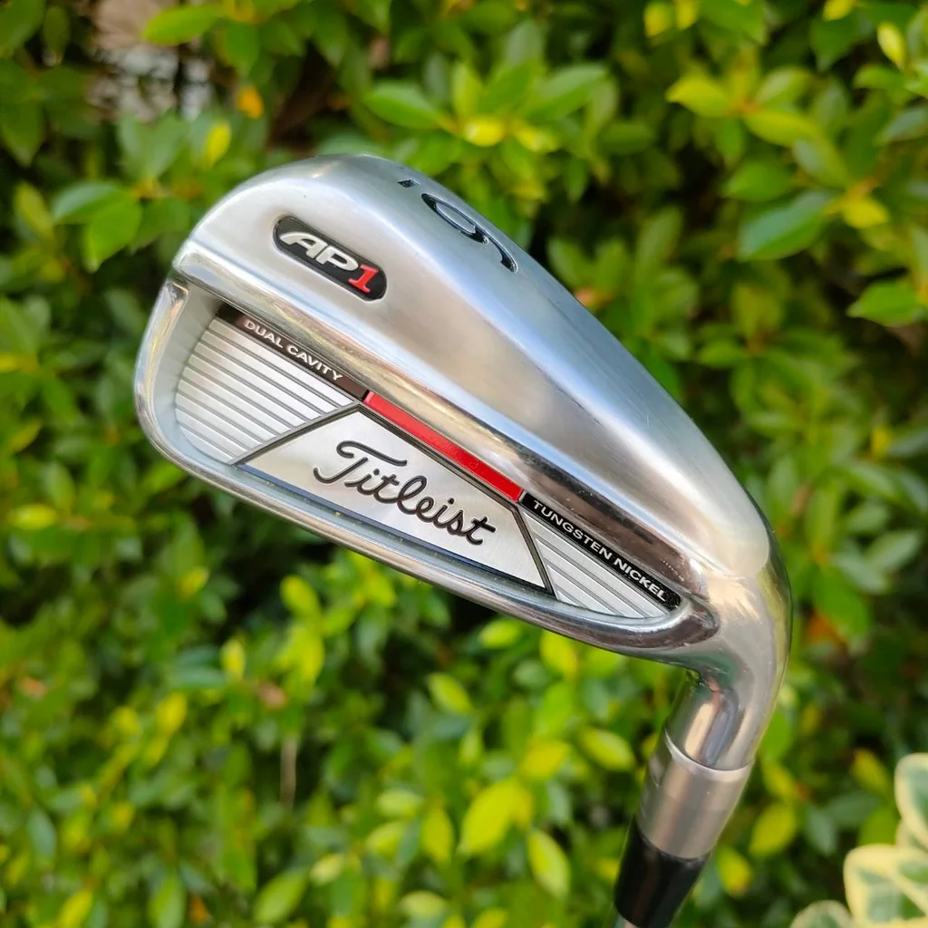 เหล็ก 6 TITLEIST AP1 DUAL CAVITY TUNGSTEN NICKEL ก้าน NS.PRO 950 FLEX R ไม้นี้ตรงคอไม้เป็นแบบพิเศษ มีสลีฟแบบพิเศษ สามารถไขเปลี่ยนก้านได้ ไม้กอล์ฟมือสอง ของแท้ BY NakaraLuxurious